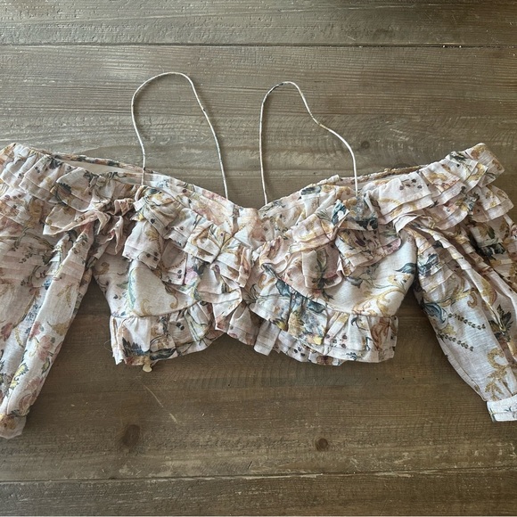 Zimmermann Painted Heart ruffled top Size 1/Small - Picture 3 of 15